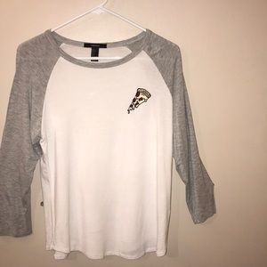 White and grey long sleeve